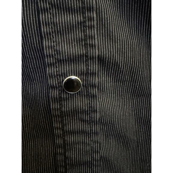 Coastal Men’s Modern Coyboy Western Wear Shirt Snap Up Black Pin Stripe XL - Picture 3 of 11